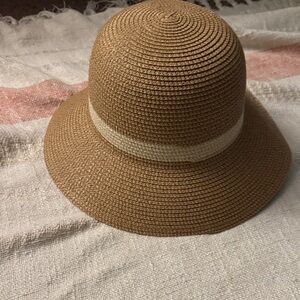 Magid Tan Sun Hat with Cream Band